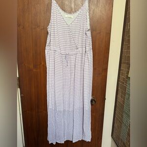 Christy Dawn Lavender Gingham Maxi Dress